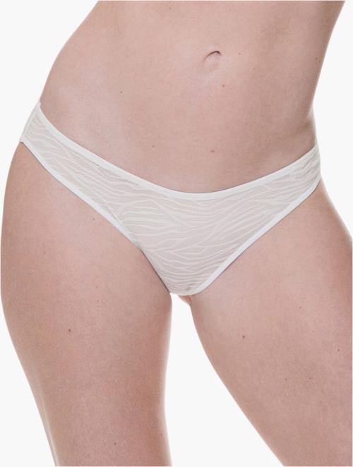 Dorina Ivory Recycled Jacquard Mesh Briefs