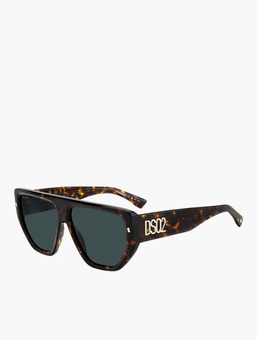 Dsquared Havana Square Flat Top Hype Sunglasses