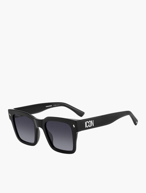 Dsquared Dark Grey & Black Rectangular Sunglasses