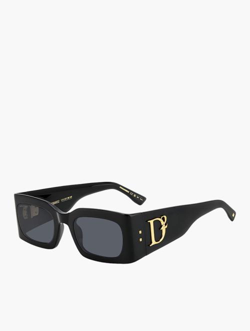 Dsquared Black Rectangular Hype Sunglasses