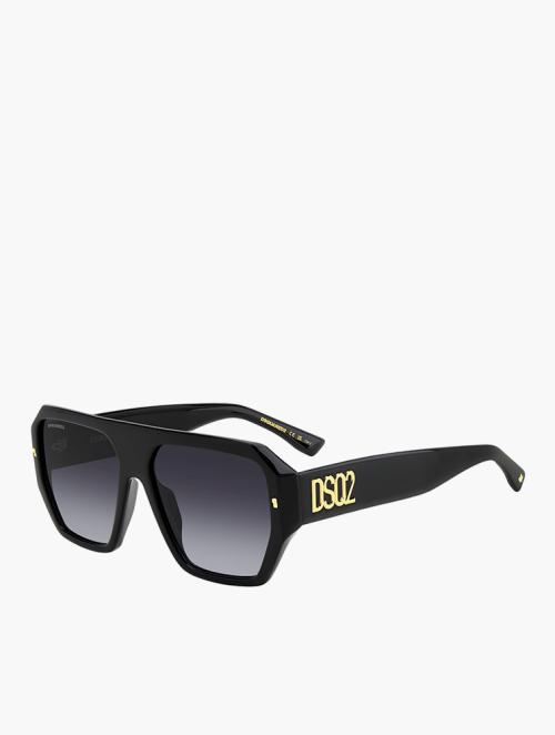 Dsquared Black Square Flat Top Hype Sunglasses