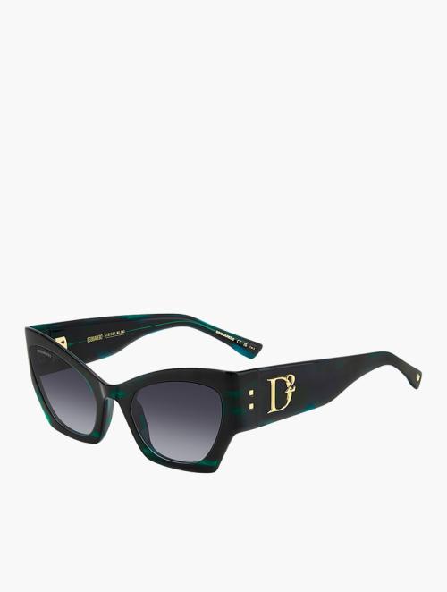 Dsquared Green Horn Cat Eye Hype Sunglasses