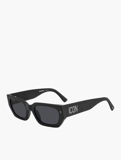 Dsquared Matte Black Rectangular Sunglasses