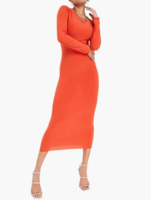 EI8TH HOUR Rust Bodycon Maxi Dress