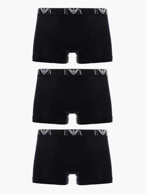 EMPORIO ARMANI White, Black & Navy Trunk Underwear 3 Pack