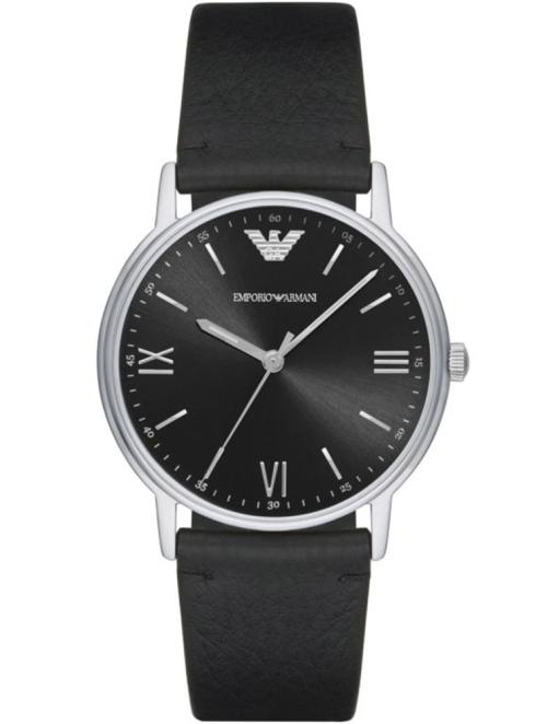 EMPORIO ARMANI Black & Silver Kappa Watch