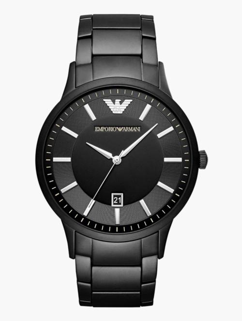 EMPORIO ARMANI Black Round Renato Watch