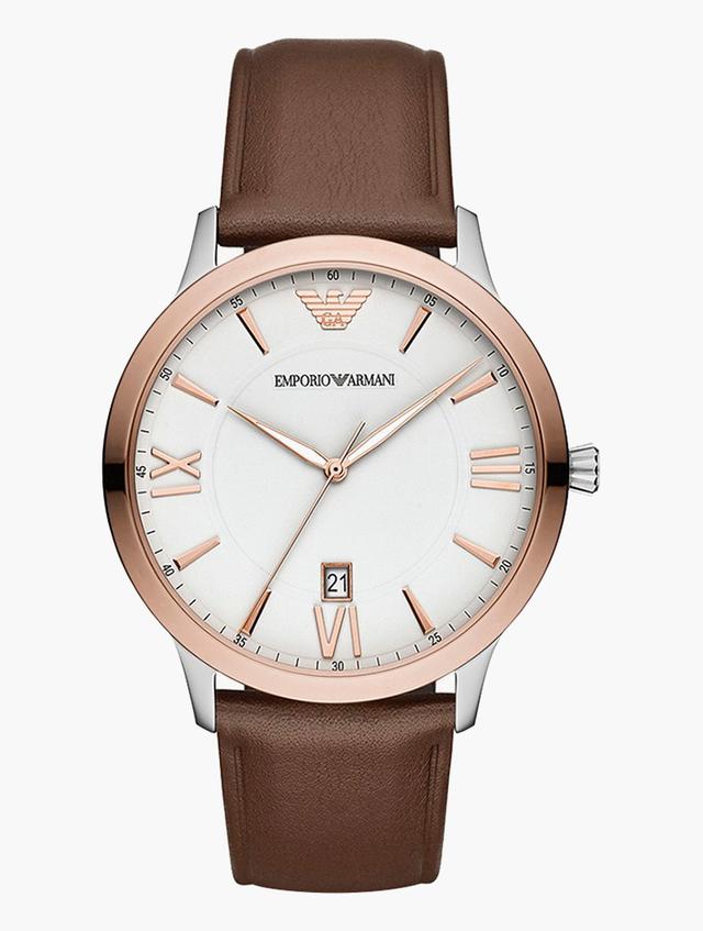 EMPORIO ARMANI Brown & Multi Round Giovanni Watch