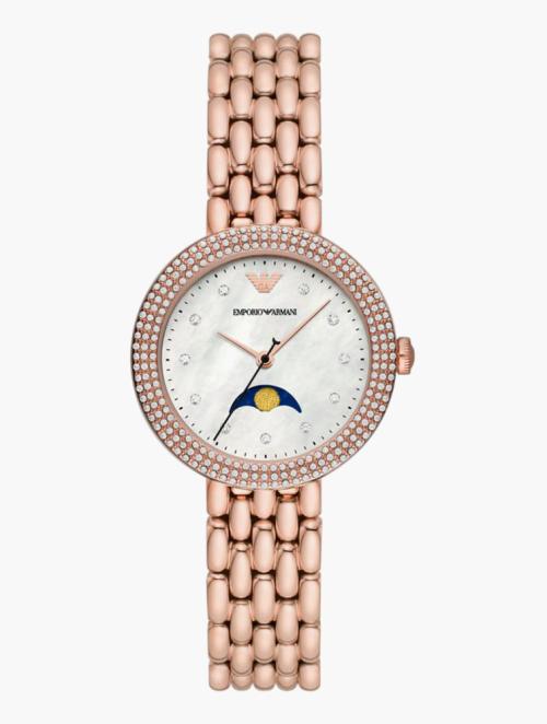 EMPORIO ARMANI Rose Gold Round Rosa Watch