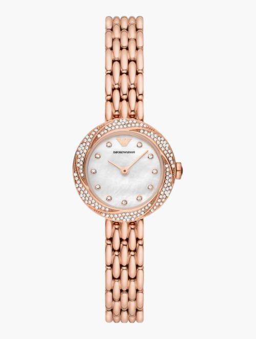 EMPORIO ARMANI Rose Gold Round Rosa Watch