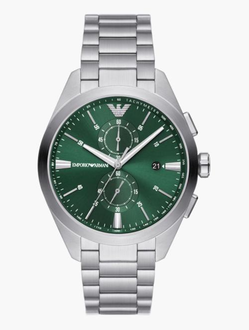 EMPORIO ARMANI Silver Round Claudio Watch