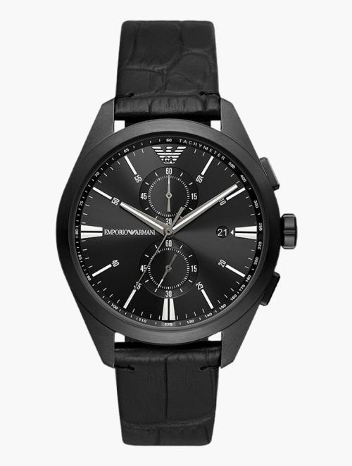 EMPORIO ARMANI Black Round Claudio Watch