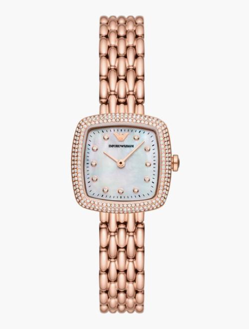 EMPORIO ARMANI Rose Gold Rosa Square Watch