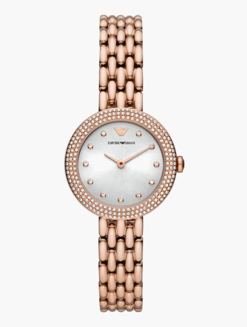 EMPORIO ARMANI Rose Gold Round Rosa Watch