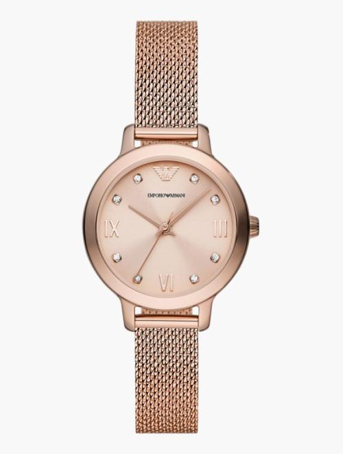 EMPORIO ARMANI Pink Round Cleo Watch