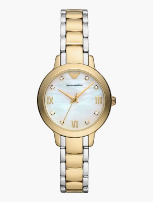 EMPORIO ARMANI Gold Round Cleo Watch