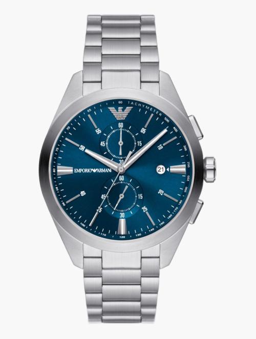 EMPORIO ARMANI Silver Round Claudio Watch