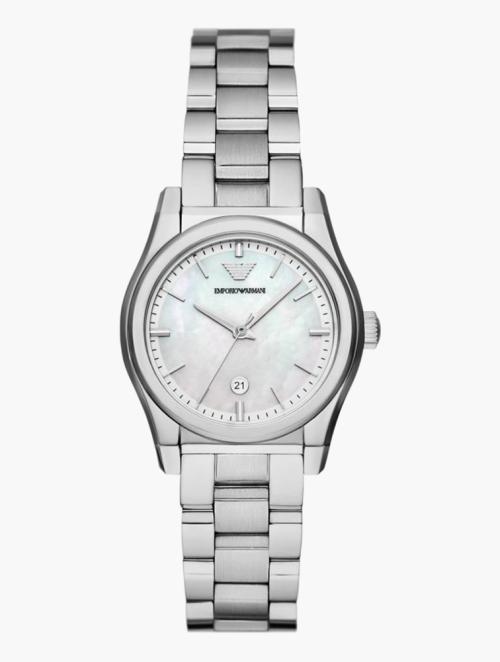 EMPORIO ARMANI Silver Round Federica Watch