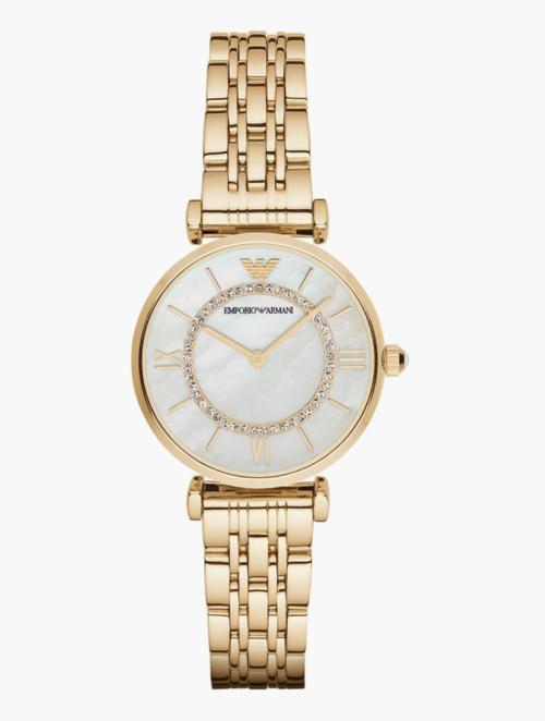 EMPORIO ARMANI Gold Round Gianni Tbar Watch