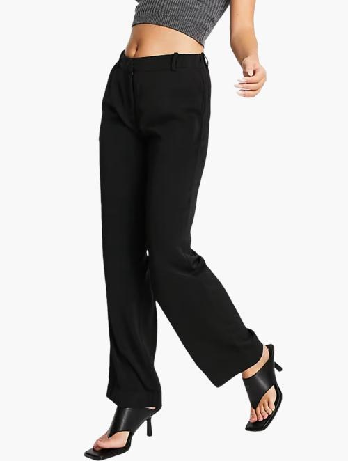 envii Black High Rise Wide Leg Trousers