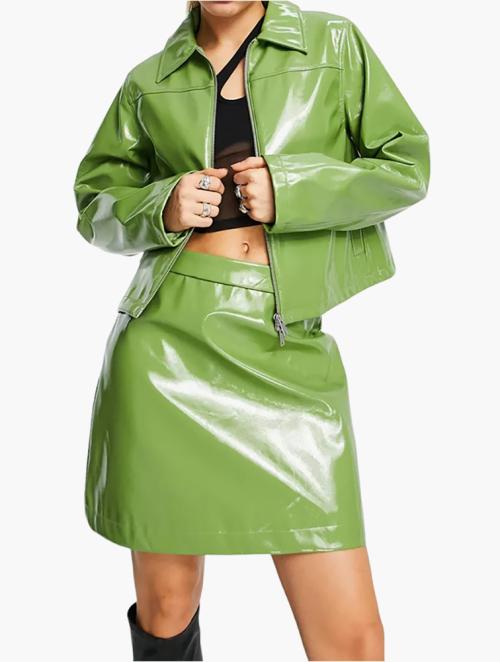 envii Green Collared Zip Up Jacket