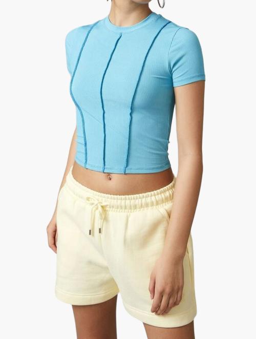 Factorie Exposed Seam Short Sleeve - Aquarius Blue/Shaded Blue