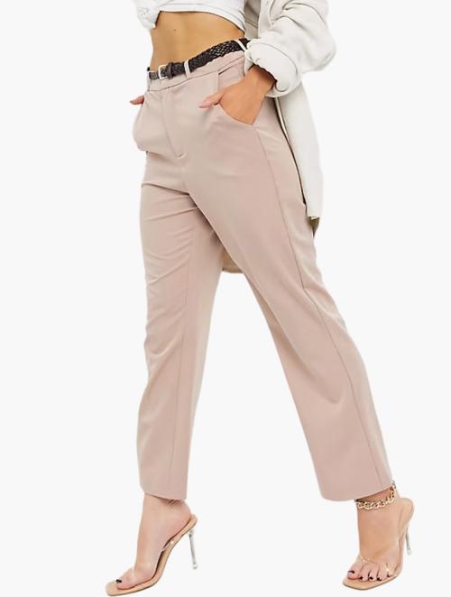 Fashion Union Beige Co-Ord Wide Leg Pants