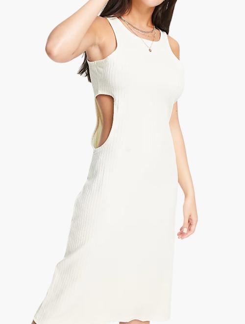 Fashion Union Cream Midi Vest Dress