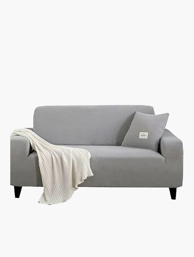 Fine Living Light Grey Jacquard 3 Seater Couch Cover