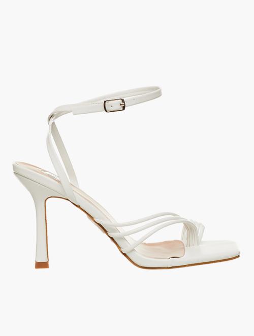 Footwork White Stiletto Multi Strap Heels