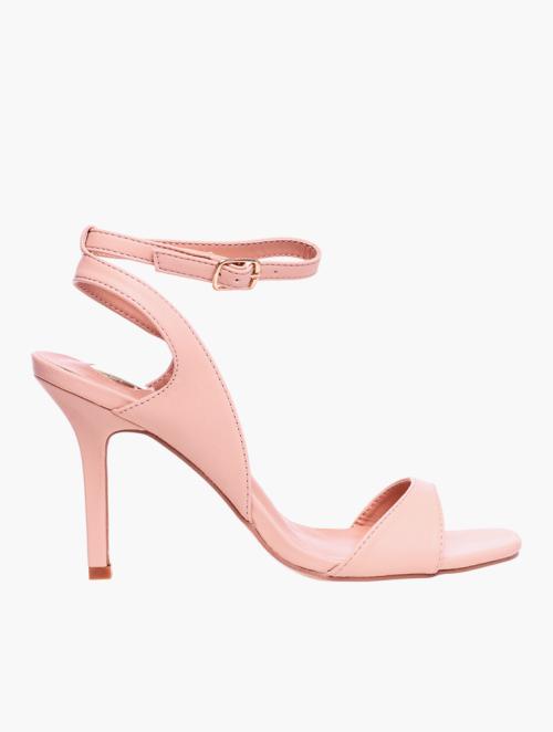 Footwork Nude Faux Patent Sandal Heels 