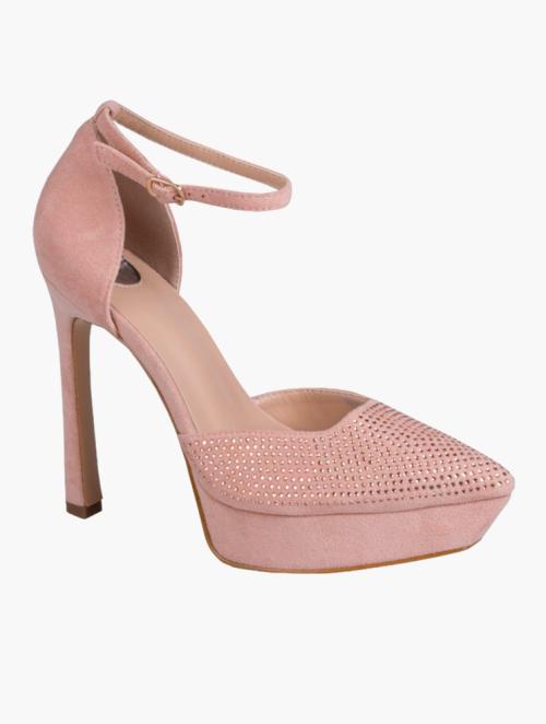 Footwork Pink Microfibre Madley Court High Heels