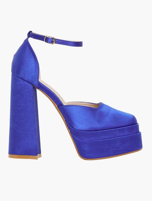 Footwork Blue Satin Devine Court High Heels