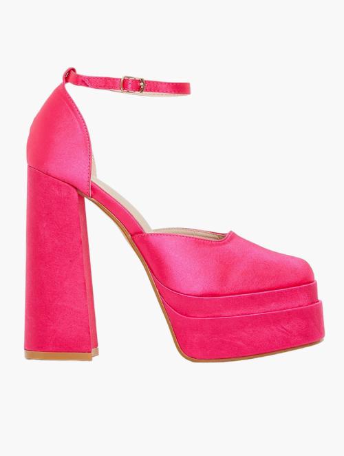 Footwork Fuschia Satin Devine Court High Heels