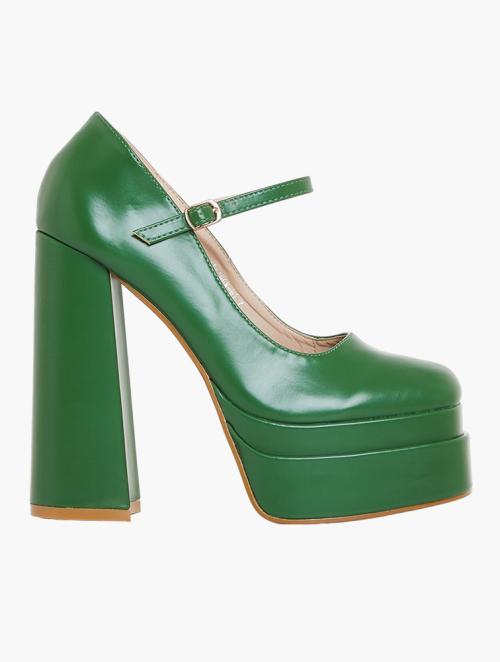 Footwork Green Pu Bandolini Court High Heels