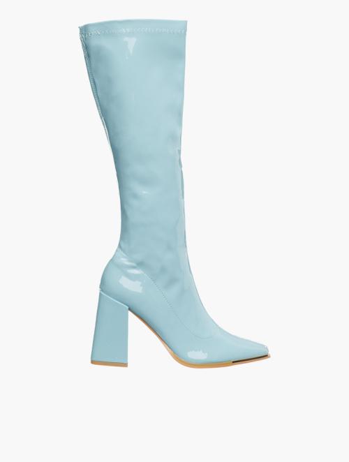 Footwork Blue Knee High Heeled Boots 