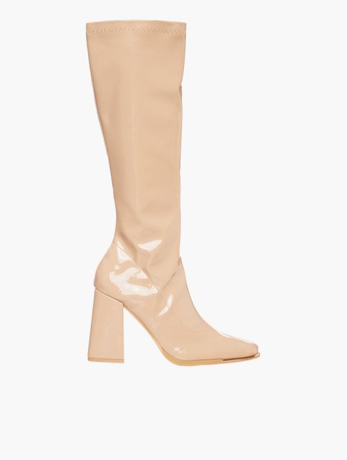 Footwork Beige Tamm Heeled Boots