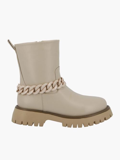 Footwork Nude Chain Ankle Boots