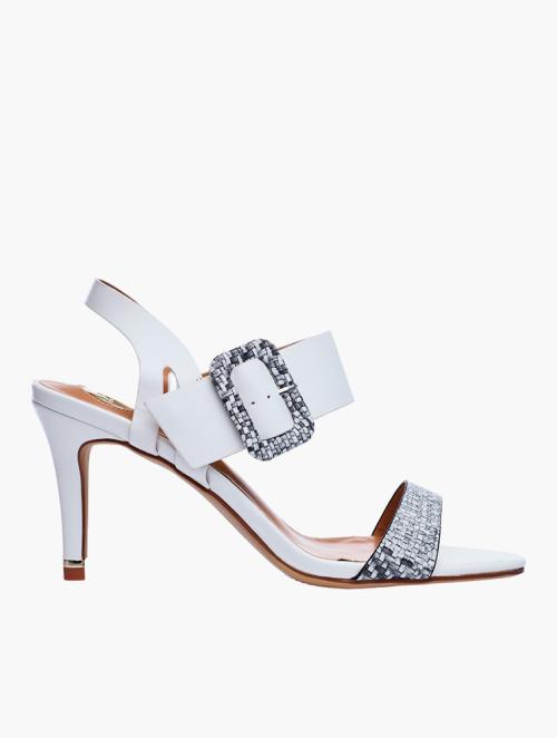 Footwork White Ivin Sandal Heels 