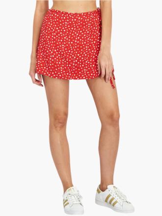 Forever 21 Red & Multi Dot Skirt