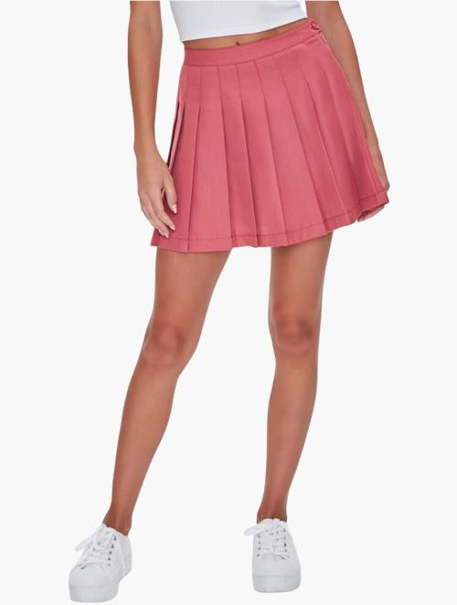 Forever 21 Rose Pleated Tennis Skirt 