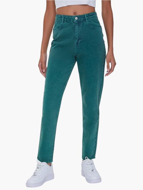 Forever 21 Green Mid Rise Jeans