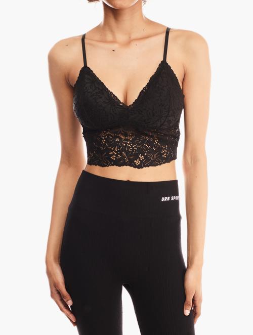 Forever 21 Black Lace Strappy Brallete