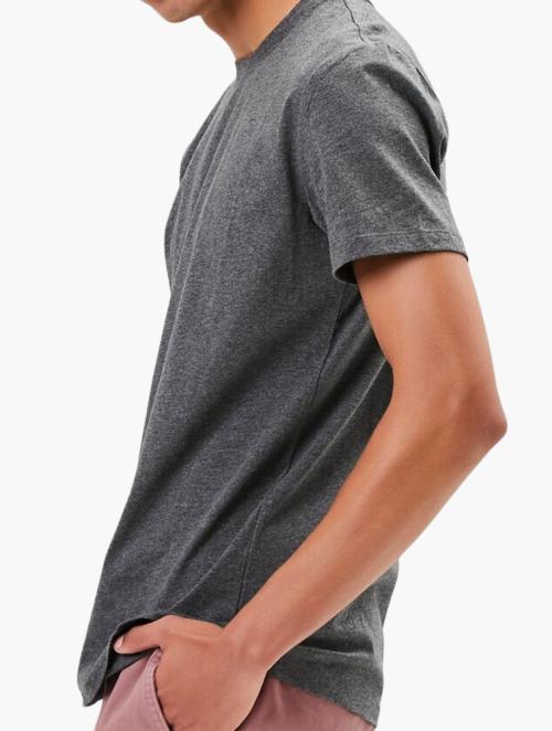 FWD Fashion Men's Curved Hem Short Sleeve T-Shirt HEATHR COOL GREY XL