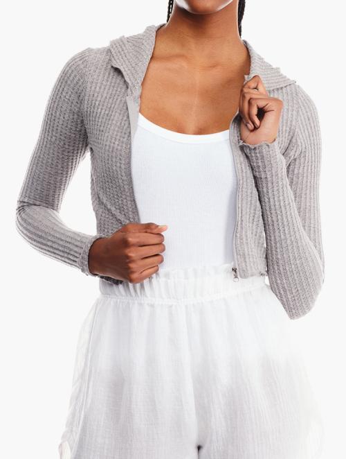 Forever 21 Grey  Cropped Cardigan