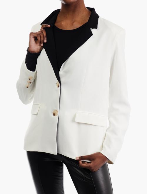 Forever 21 Cream & Black Blazer 