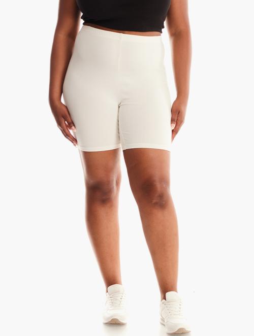 Forever 21 White High Waist Legging Shorts