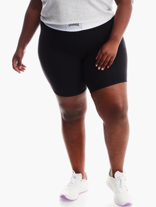 Forever 21 Curve Black & White Sportswear Fit Biker Shorts