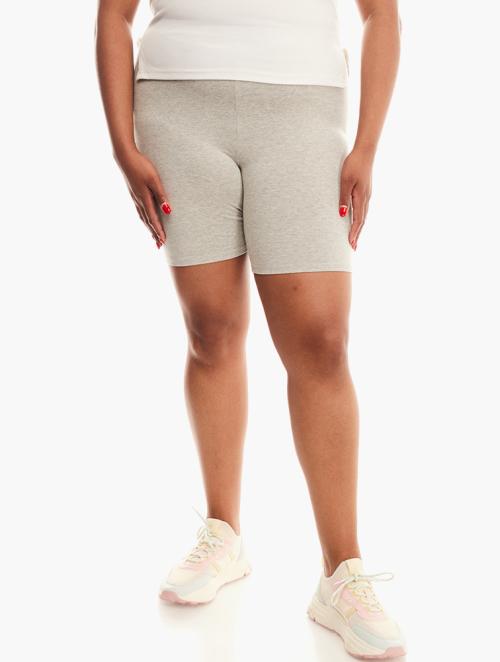Forever 21 Curve Heather Grey High Rise Shorts