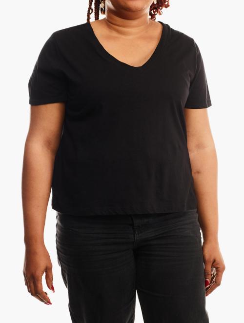 Forever 21 Curve Black Organically Grown Cotton Tee